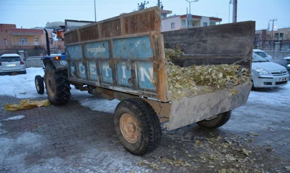 Tractor belonging to the Dargecit municipality which was used to transport ammunition to the PKK terror organisation.