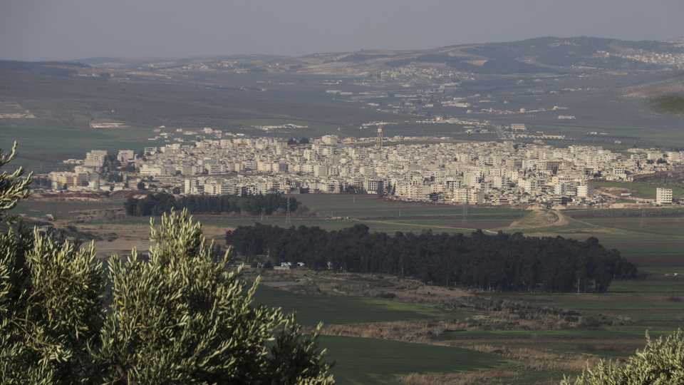 A view of Afrin region is seen on March 12, 2018, in Afrin, Syria.