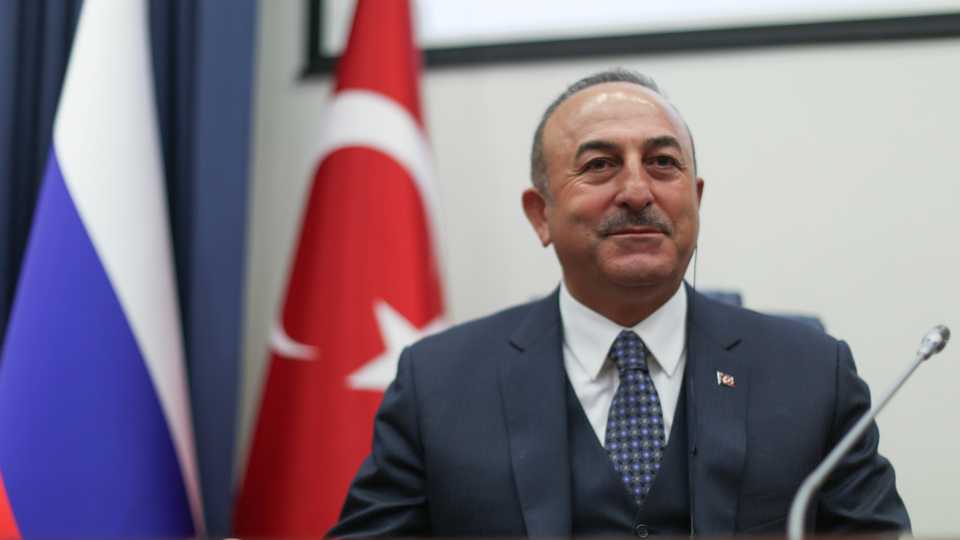 Minister of Foreign Affairs of Turkey Mevlut Cavusoglu addresses students at Moscow State Institute of International Relations in Moscow, Russia on March 13, 2018.