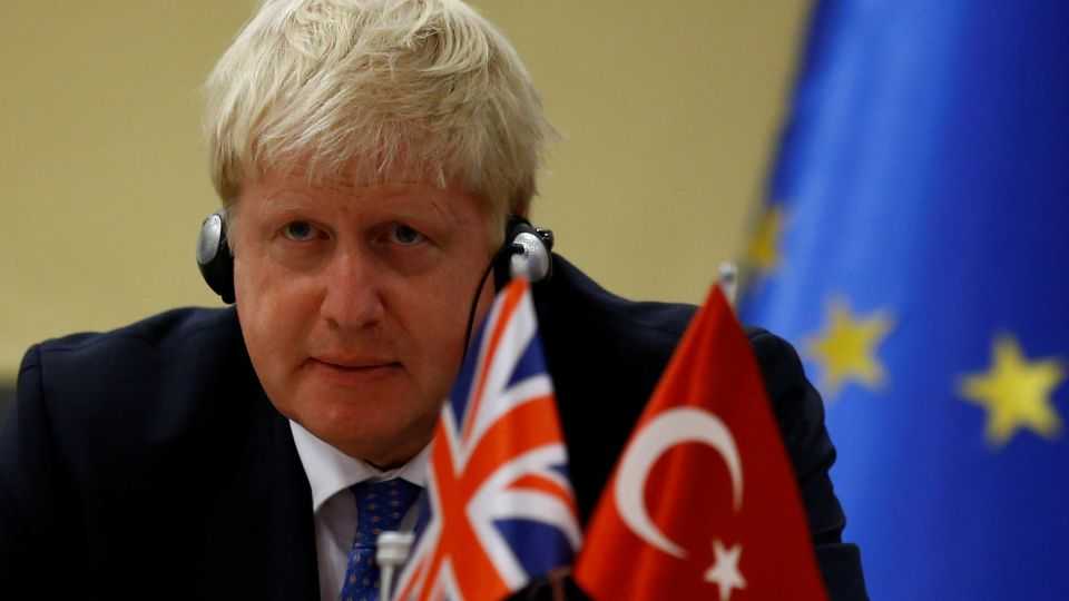 British Foreign Secretary Boris Johnson attends a joint news conference with Turkey's European Union Affairs Minister Omer Celik (not pictured) in Ankara, Turkey, September 26, 2016.