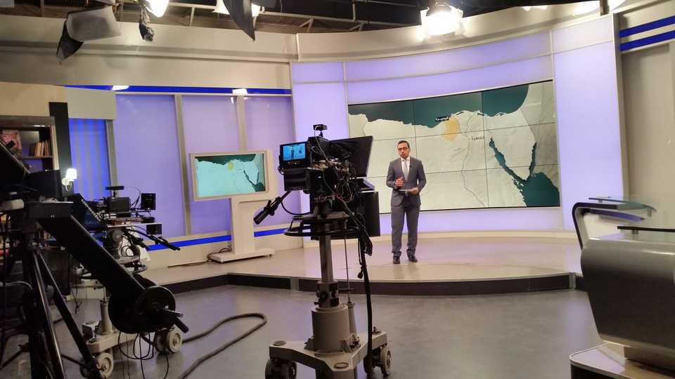 Egyptian opposition’s Mekameleen TV broadcasts from Turkey where 13 other Arab-language channels have been based. Halid Gafer, one of the channel’s presenters, is seen in the picture when he presents his program, Alo Mekameleen.