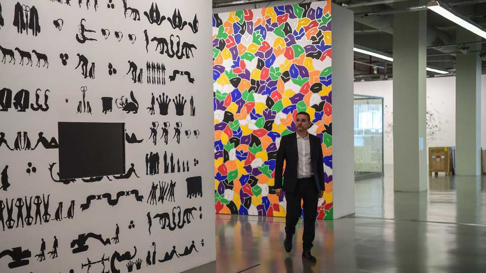 Istanbul Modern's director, Levent Calikoglu, is pictured during an interview at Istanbul Modern in Istanbul,March 23, 2018.