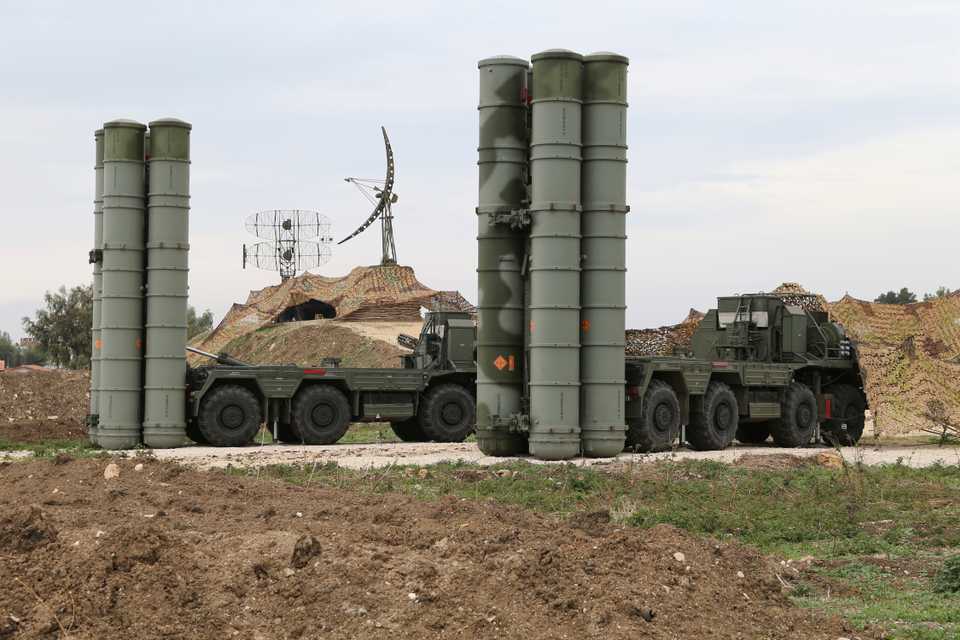 In this file photo taken on December 16, 2015 and provided by the Russian Defense Ministry Press Service, Russian S-400 long-range air defense missile systems are deployed at Khmeimim air base in Syria. Russia's defense ministry said on Tuesday, March 15, 2016.