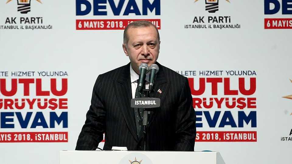 Turkey's President Erdogan says manifesto to reveal presidential system’s future, May 6 2018.
