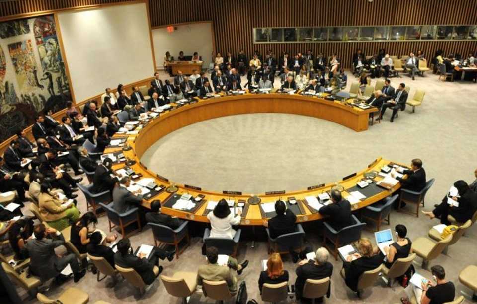 A file photo of the U.N. Security Council in session. 