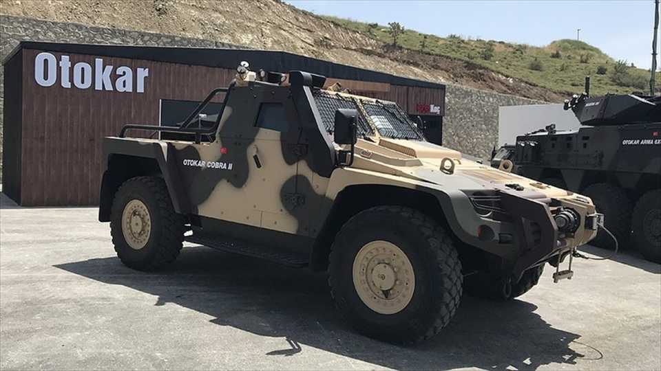 Turkish defence company Otokar also exhibited first time its Cobra II Load Carrier Armored Vehicle which has been developed for secure delivery of vital materials, including ammunition, fuel, food and water to troops during operations and to military bases.
