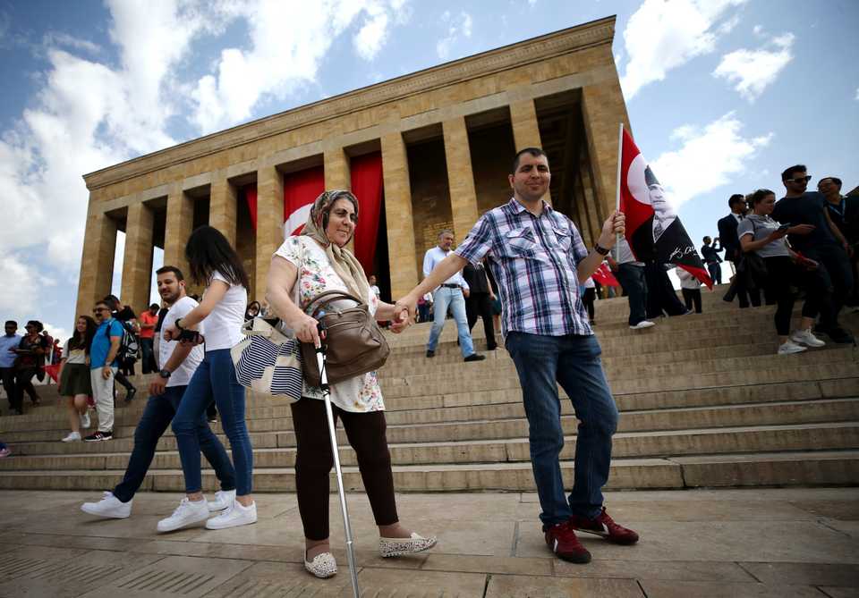 Ankara's residents also came to Anıtkabir, the Mausoleum of Kemal Mustafa Ataturk, the founding father of modern Turkey, to celebrate Youth Day.