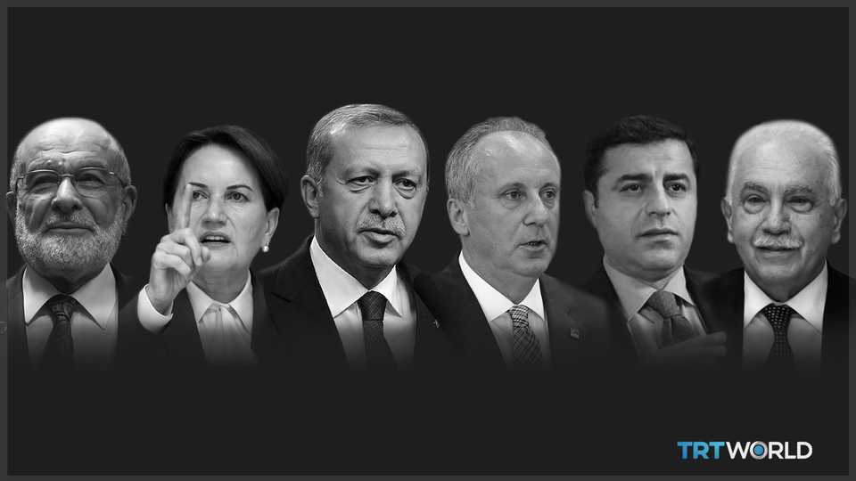 Six candidates will run for the presidency in Turkey's presidential elections, which will be held on June 24,2018.