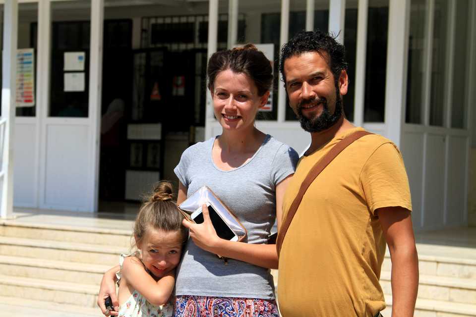 A Turkish citizen of British origin, Sara Rebecca Gercekbilen, voted with her husband and daughter in the coastal province of Mugla in southwestern Turkey.