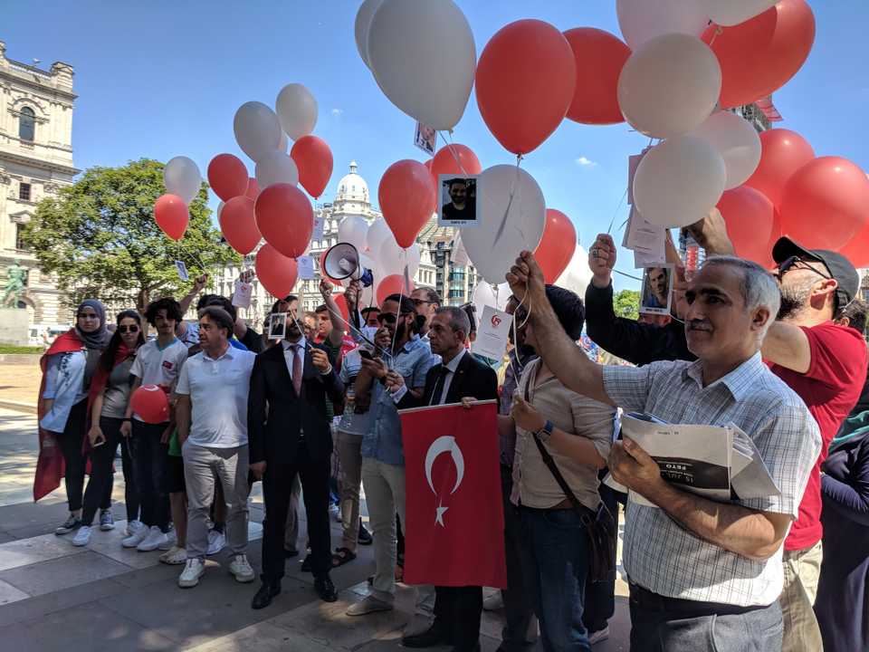 The second anniversary of the 2016 defeated coup in Turkey is being marked in London, United Kingdom, 15 July 2018.