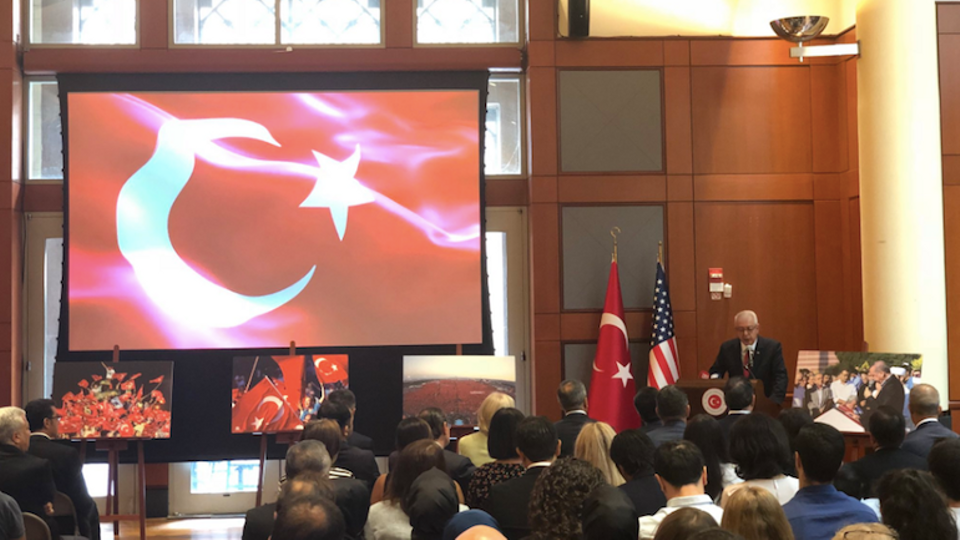 The Embassy of The Republic of Turkey in Washington hosted a commemorative event at the Embassy on the anniversary of the July 15 defeated coup, Washington, US, 15 July, 2018. (@TurkishEmbassy)