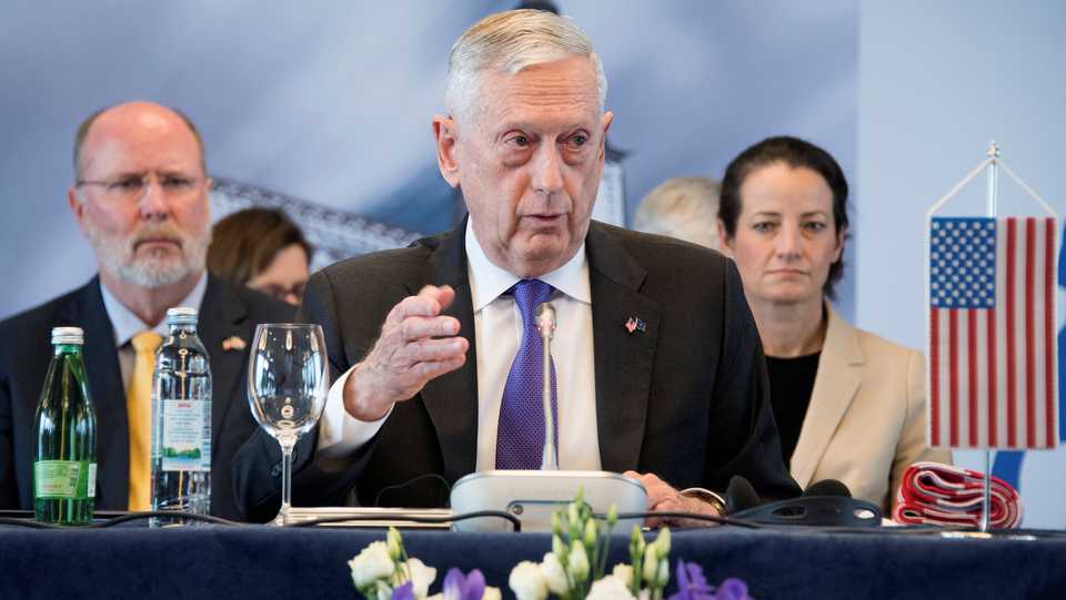 US Secretary of Defense James Mattis speaks during the Special US Adriatic Charter Defense Ministerial Meeting (A5) in Zagreb, Croatia on July 13, 2018.