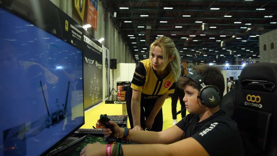 Youth visit the ''GameX 2018'' International Digital Games and Fan Fair at TUYAP Fair and Congress Center in Istanbul, Turkey on September 6, 2018.