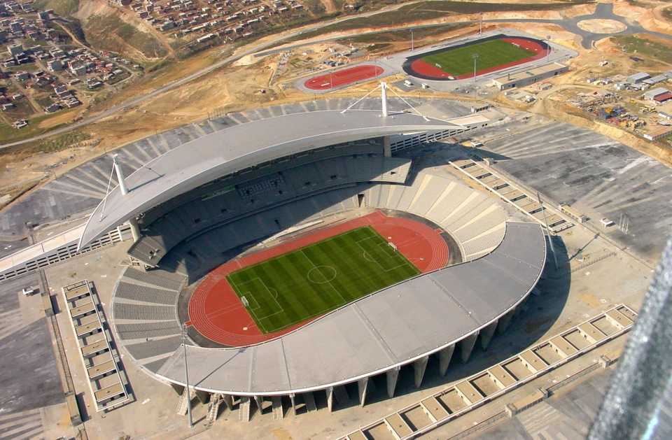 A file photo shows an aerial view of Ataturk Olympic Stadium, opened to public in 2002 with the capacity of 76.761, in Istanbul, Turkey.