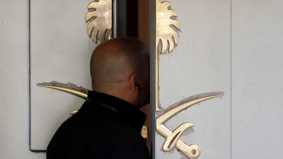 A member of the security staff at Saudi Arabia's consulate in Istanbul, Turkey, October 29, 2018.
