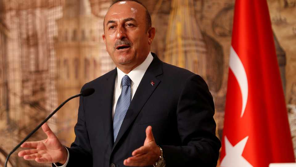 Turkish Foreign Minister Mevlut Cavusoglu speaks during a news conference in Istanbul, Turkey October 30, 2018.