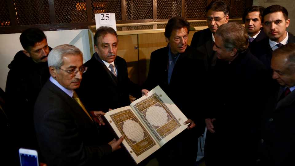 Pakistani Prime Minister Imran Khan visits Mevlana Museum in central Konya province of Turkey on January 03, 2019.