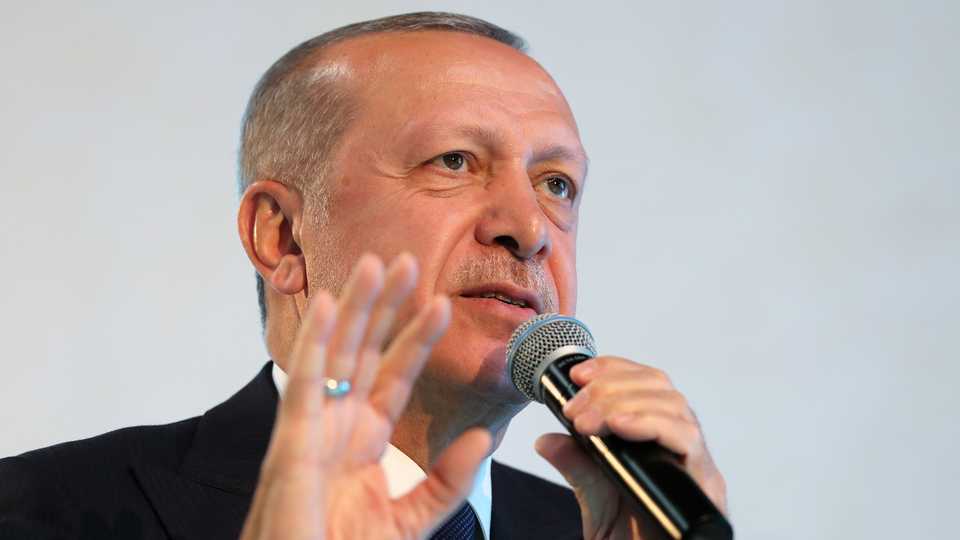 Turkish President Recep Tayyip Erdogan speaks during a meeting of Turkey Youth Foundation (TUGVA) in Diyarbakir, Turkey on March 09, 2019.