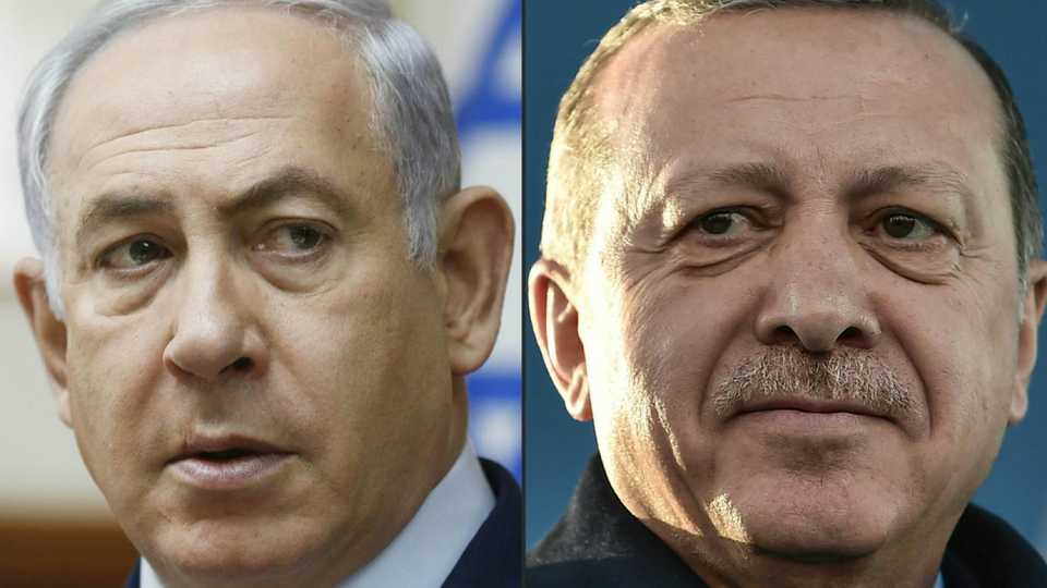Turkey's President Erdogan (R) calls Israel's PM Netanyahu (L) 