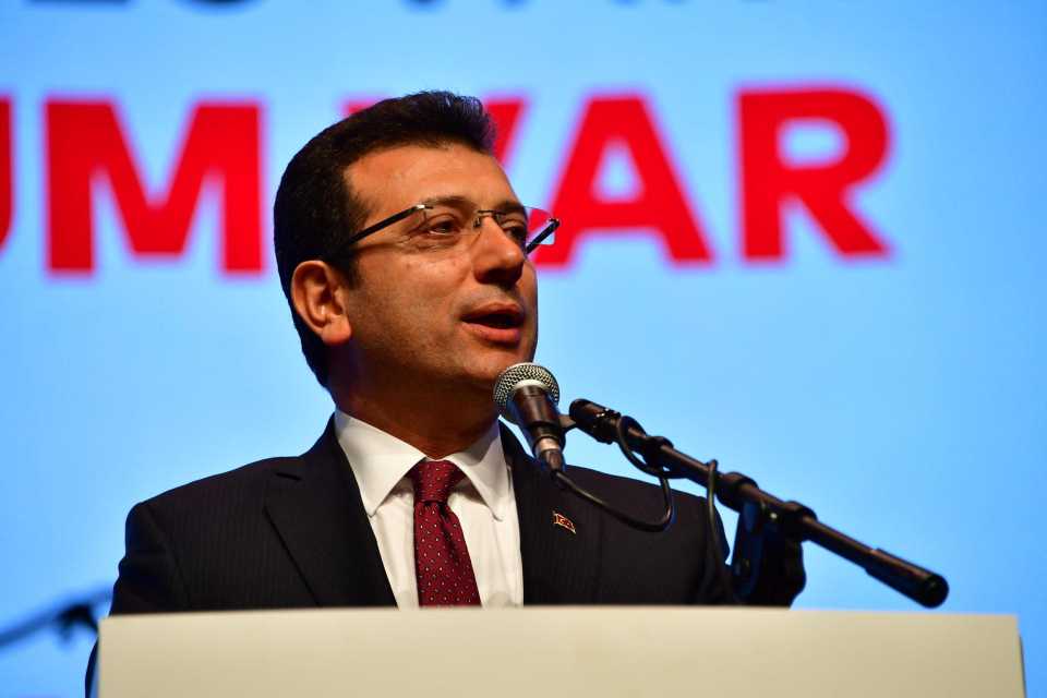 Ekrem Imamoglu, the mayor candidate of the Nation's Alliance for Istanbul.