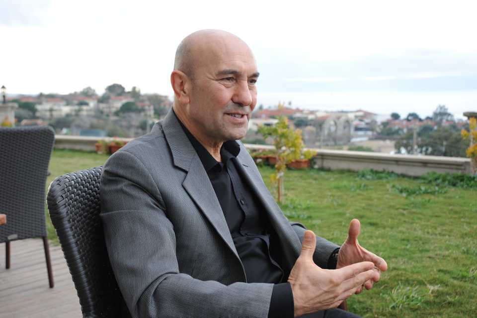 Tunc Soyer, the mayor candidate of the Nation's Alliance for Izmir.