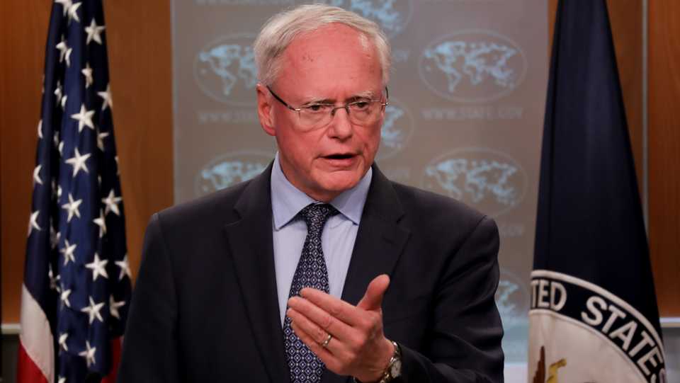 In this file photo, US Special Representative for Syria Engagement Jame Jeffrey is seen in Washington at a press conference on November 14, 2018.