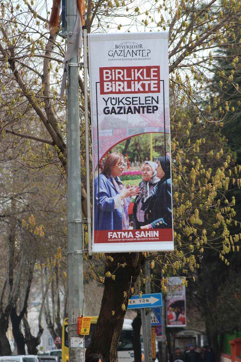 Poster of AK Party candidate Fatma Şahin for Gaziantep.