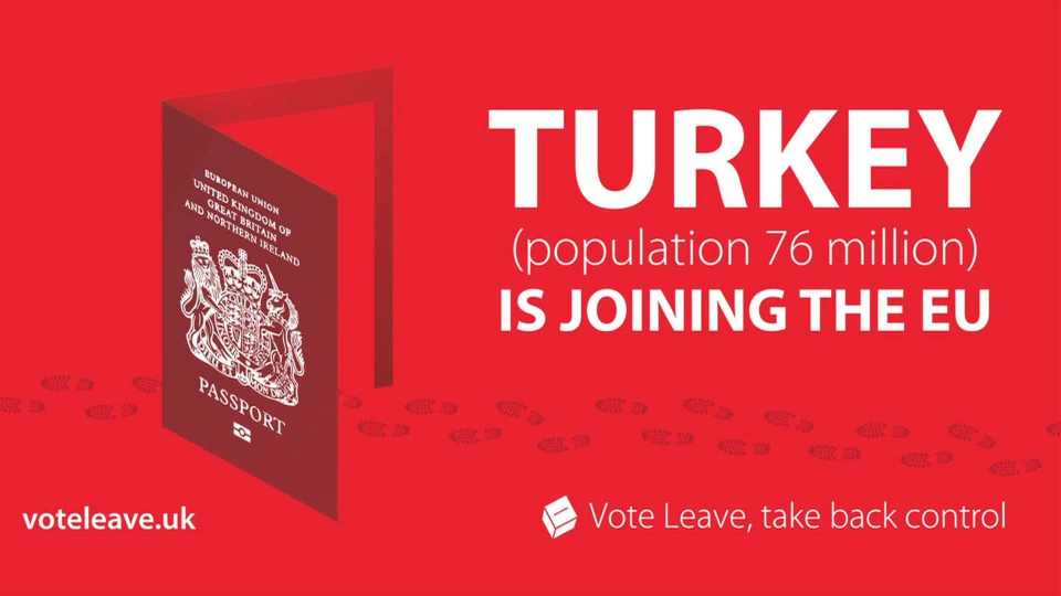 The Vote Leave poster during the Brexit campaign period.