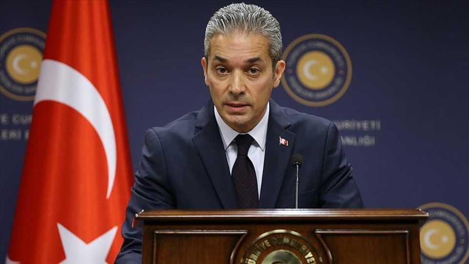 Turkish foreign ministry spokesman Hami Aksoy says attempts to halt Turkey's works on its own continental shelf by such futile methods 