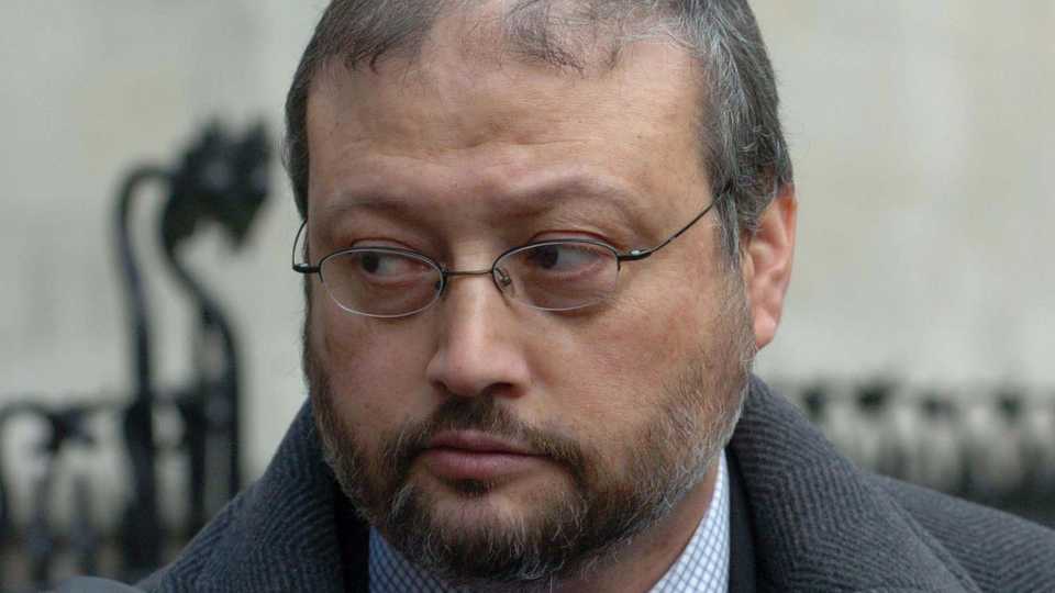 In this undated file photo, Saudi critic and journalist Jamal Khashoggi can be seen outside the Royal Courts of Justice in central London. Khashoggi was killed on October 2, 2018 at the Saudi consulate in Istanbul, Turkey.