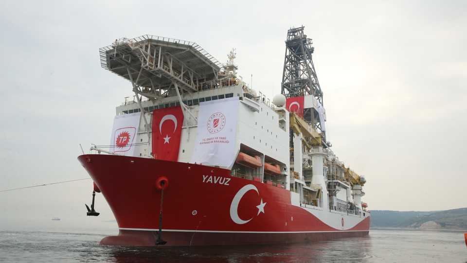 Turkey's second hydrocarbon research ship 'Yavuz' is launched to sea to head towards Mediterranean Sea in Kocaeli's Dilovasi district, before beginning its operations at the Mediterranean. (June 20, 2019)ten