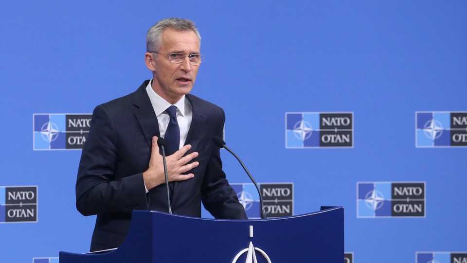 NATO Secretary-General Jens Stoltenberg speaks during a news conference after a NATO Defence Ministers meeting in Brussels, Belgium June 27, 2019.