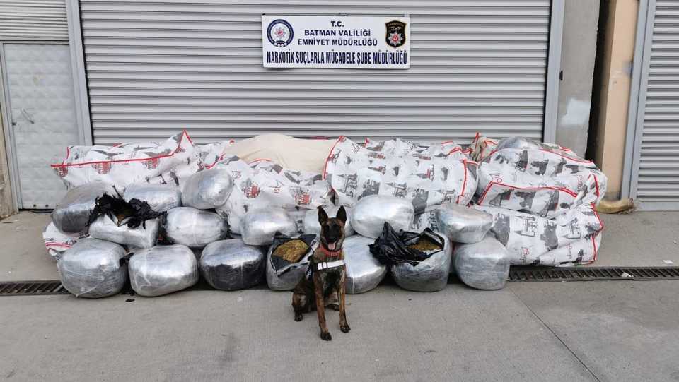 Turkish anti-narcotic police teams conducted an operation against PKK in Batman on July 22, 2019.