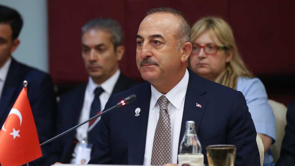Turkey's Minister of Foreign Affairs Mevlut Cavusoglu attends Trilateral Meeting of Thailand, Turkey and ASEAN Secretariat in Bangkok, Thailand on July 30, 2019.