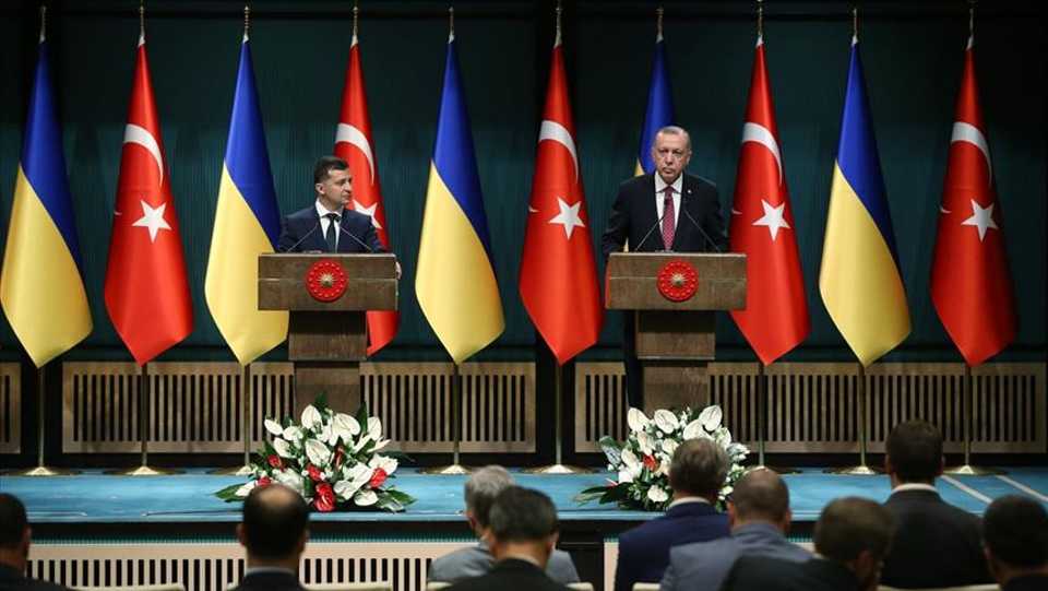 Speaking at a joint news conference with his Ukrainian counterpart, Erdogan told reporters: 