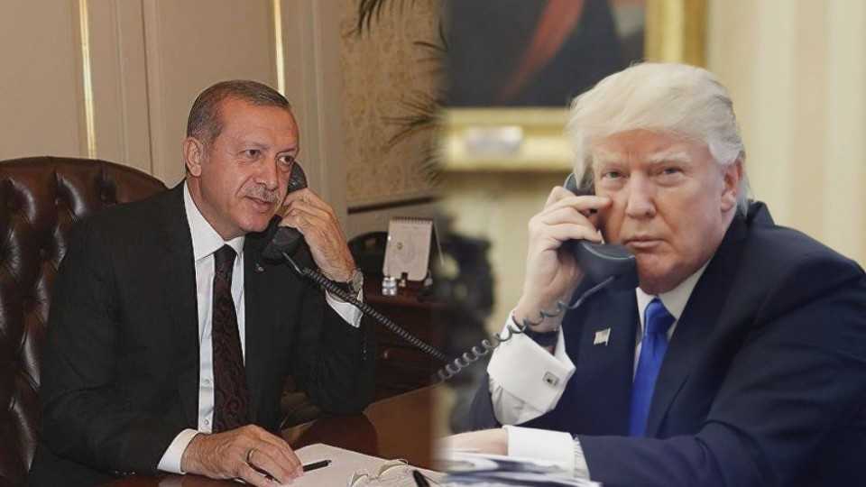 Turkish President Recep Tayyip Erdogan (L) and US President Donald Trump (R) spoke on Tuesday, February 7, 2017.