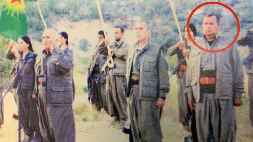 In this file photograph, Metin Arslan appears to be at a PKK gathering.