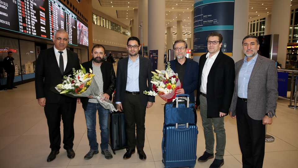 AA journalist Hilmi Balci, who was detained during the police raid in Cairo Egypt, arrives to Turkey.