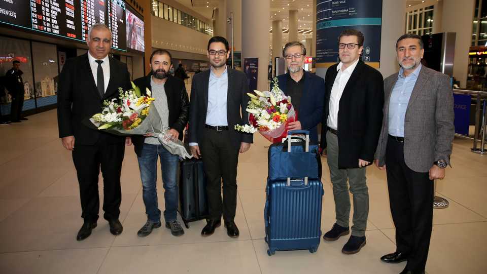 AA journalist Hilmi Balci, who was detained during the police raid in Cairo Egypt, arrives in Turkey,