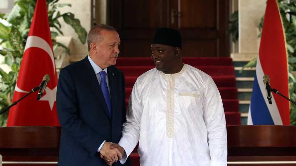 Turkey's President Recep Tayyip Erdogan and President Adama Gambia Barrow, head to head, and after meeting with delegations held a joint press conference.