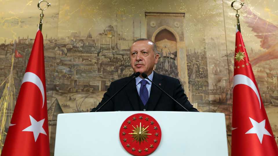 President Erdogan says Turkey is in Syria not upon Assad regime's invitation but people of Syria and won't leave until the Syrian nation asks for it at a meeting with his ruling Justice and Development (AK) Party’s Istanbul deputies on February 29, 2020.