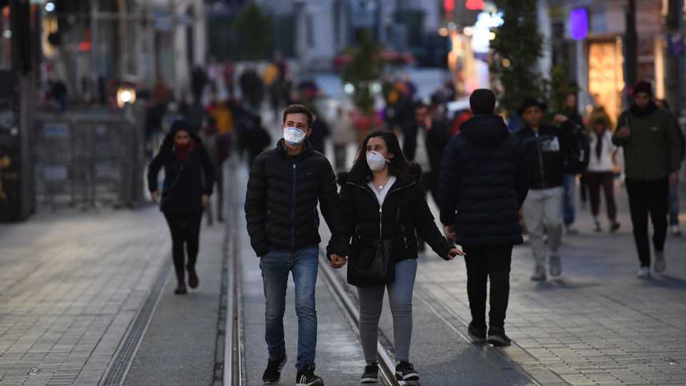 Istiklal Avenue in Istanbul has seen significantly less crowds since the Covid-19 pandemic created panic across the globe. File photo from March 17, 2020.