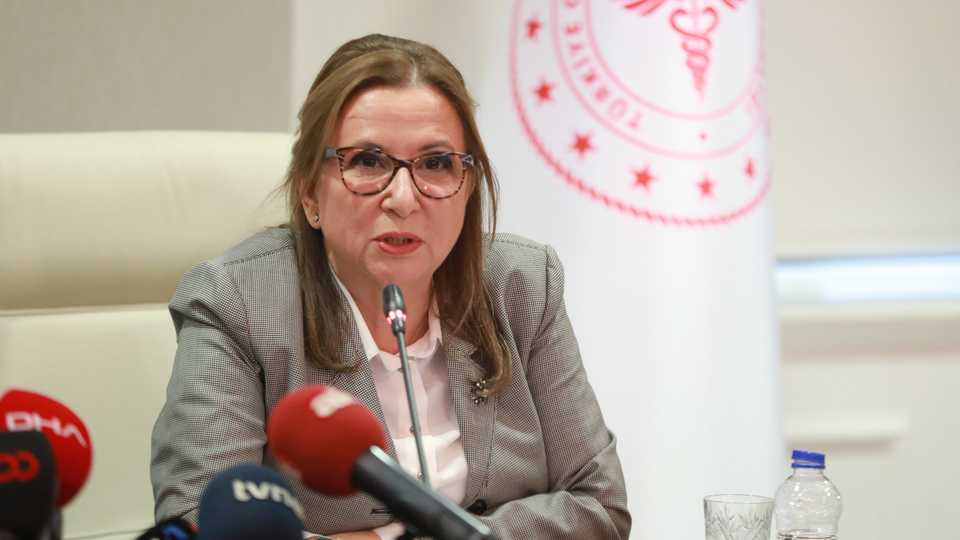 Turkish Trade Minister Ruhsar Pekcan gives a press briefing after the Science Council Meeting on coronavirus (Covid-19), on March 11, 2020, in Ankara, Turkey.
