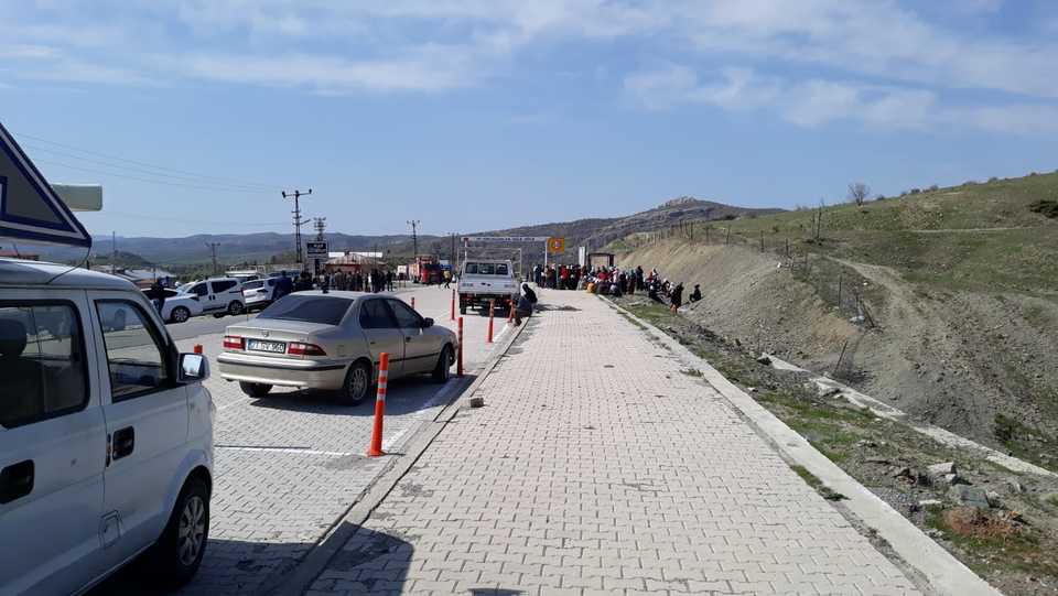 Gendarmerie and medical teams are sent to the site of an attack in Kulp district of Diyarbakir, Turkey on April 8, 2020.