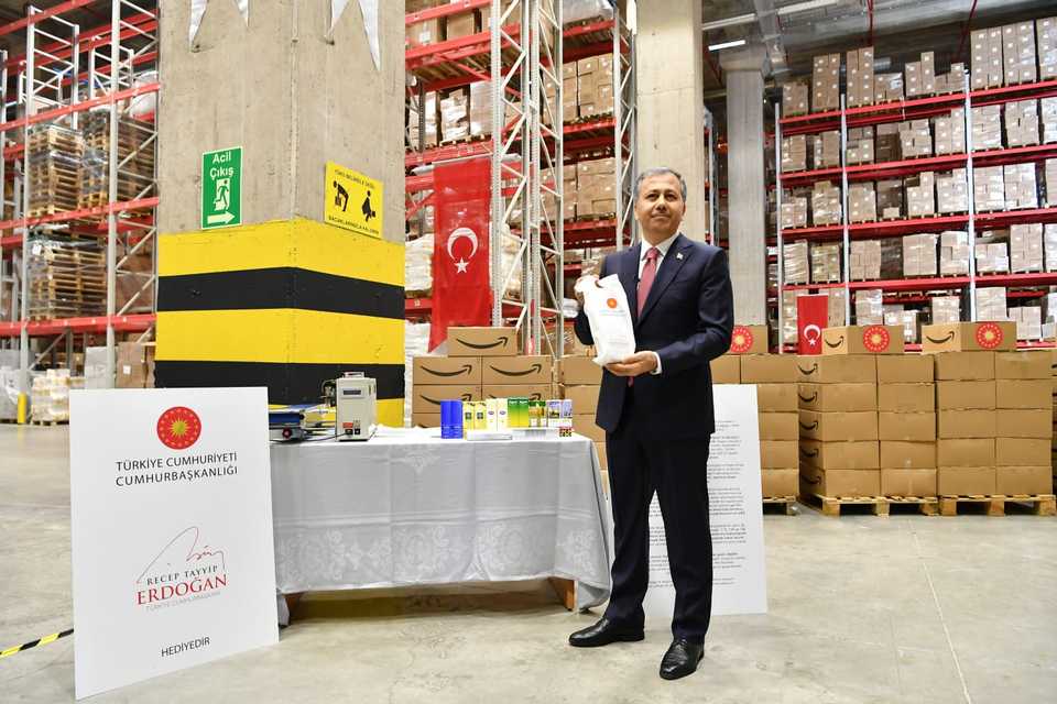 Turkish presidency prepares protective gear for its citizens, including masks and colognes.