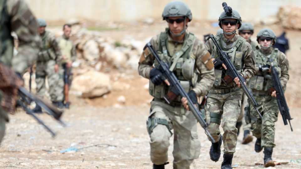 Turkish soldiers are seen during an anti-terror operation against terrorist infiltration in Turkey's Sirnak Province on April 13, 2016.