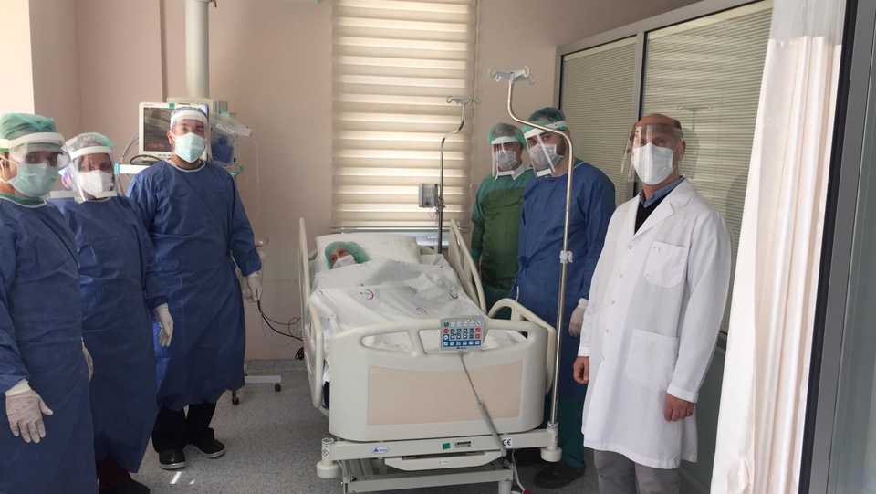 Two 94-year-old Turkish women diagnosed with novel coronavirus were discharged from the hospital after full recovery. April 30, 2020.