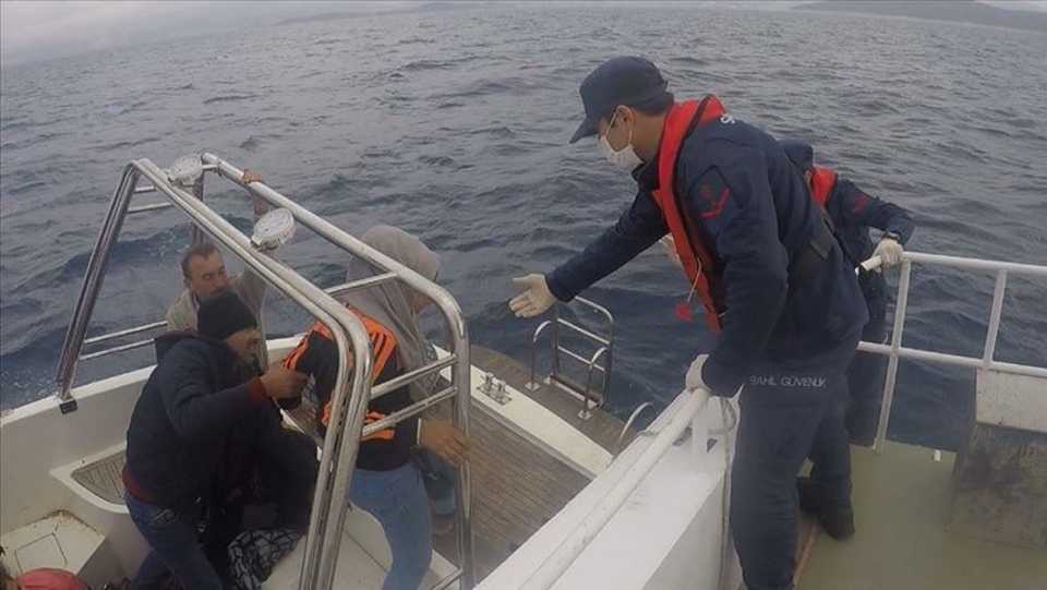 The asylum seekers were rescued off the coast of Turkey's Mugla province and transferred to the provincial immigration authority.