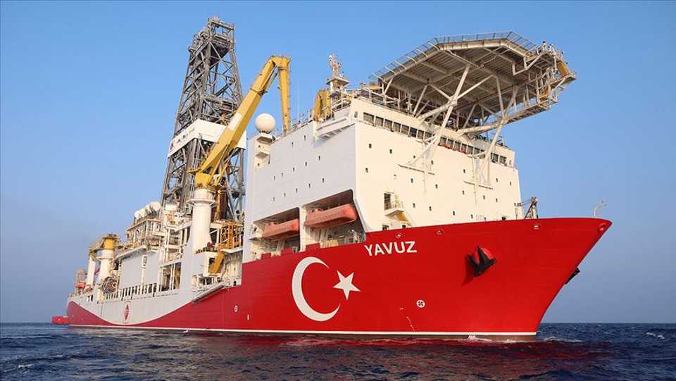 In this image, drilling vessel Yavuz is seen in the Eastern Mediterranean during exploration activities. File photo taken on August 7, 2019.