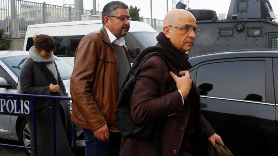 Enis Berberoglu, a lawmaker from Turkey's main opposition Republican People's Party (CHP), arrives at the Justice Palace, the Caglayan courthouse, to attend a trial in Istanbul, Turkey. (March 1, 2017)